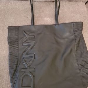 DKNY faux leather bag black